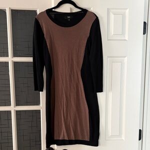 Mossimo Supply Co. Black and Brown Long Sleeve Dress